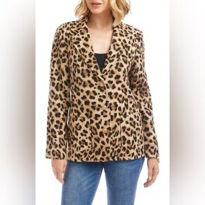 Karen Kane Leopard Print Blazer